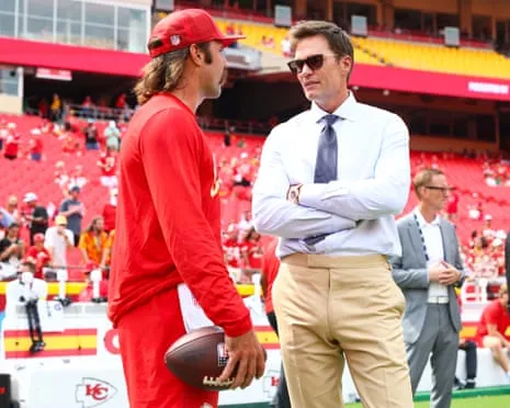 The seven-time Super Bowl champion ignites fan criticism as showing up in Vegas sideline box