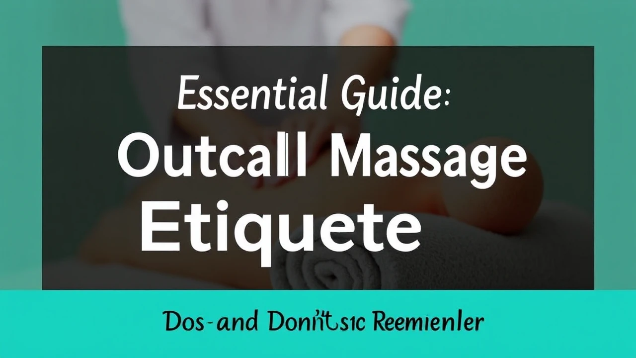 The Essential Guide Outcall Massage Etiquette: Dos and Don'ts to Remember