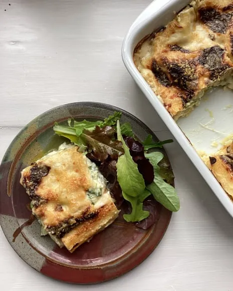 An Inspired Dish for Layered Pasta with Courgette and A Trio of Cheeses